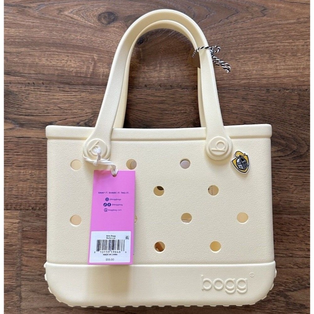 NWT Bitty Bogg Bag Buttercup Small Tote Beach Pool Bag w/ Insert Pouch